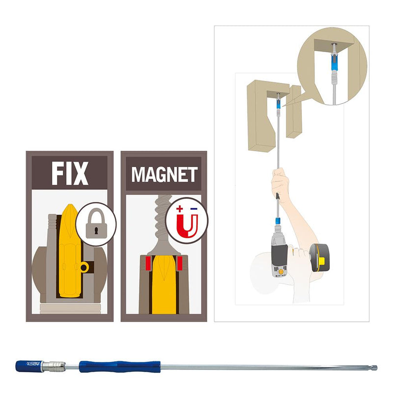 Load image into Gallery viewer, 1/4&quot; Dr. Quick Locking Bit Extension with Magnetic Holder - SIMZ Werkz
