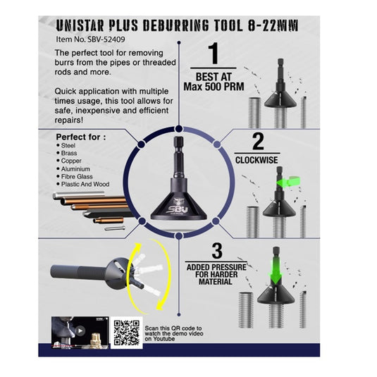 UniStar PLUS Deburring Tool Bit 8-22 mm - SIMZ Werkz