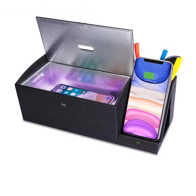 Load image into Gallery viewer, UV Sterilizer PU Box With Wireless Charger
