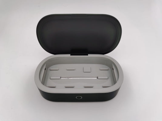 UV Sterilizer Box With Wireless Charger (Black + Grey)