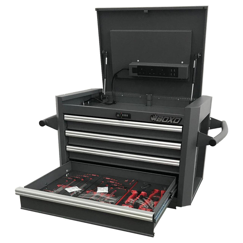 Load image into Gallery viewer, 4-Drawer Digit Lock Top Chest with Power Plug with 204pcs Professional Tools
