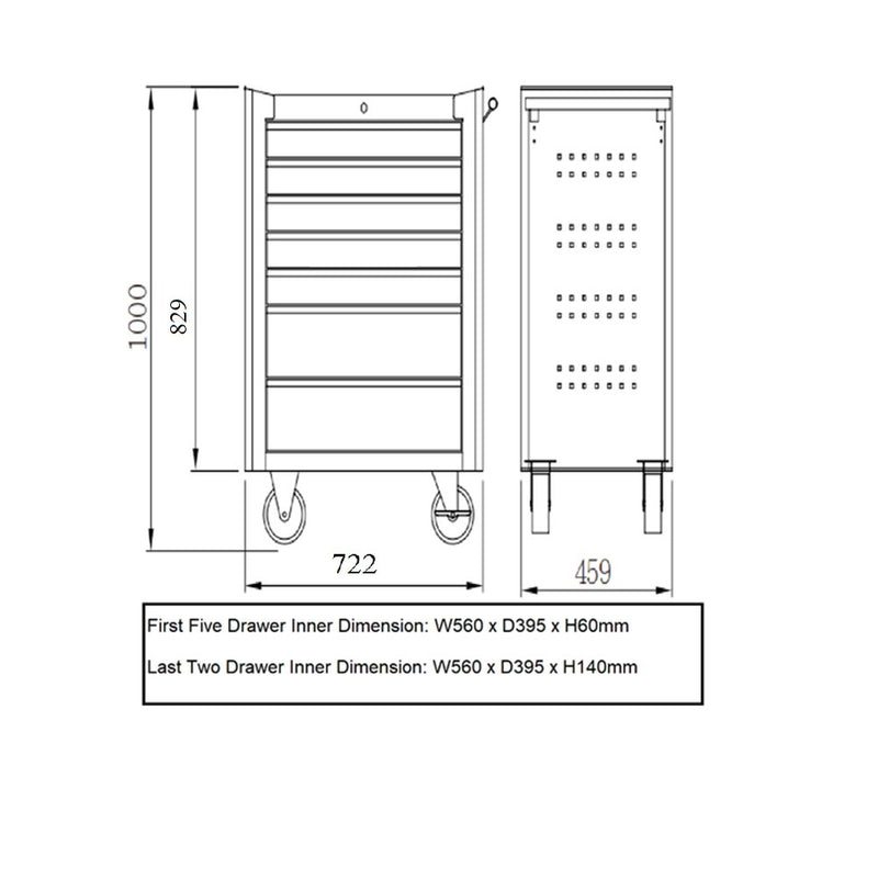 Load image into Gallery viewer, 7-Drawer Tool Cabinet c/w digit lock - SIMZ Werkz
