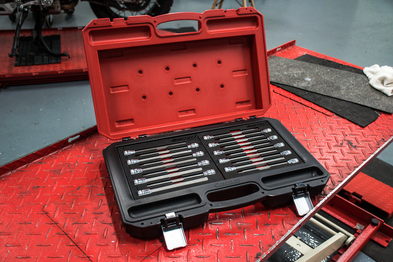 Load image into Gallery viewer, 19 pcs - 3/8" Long Torx &amp; Hex Bit Socket Set, c/w Blow Case
